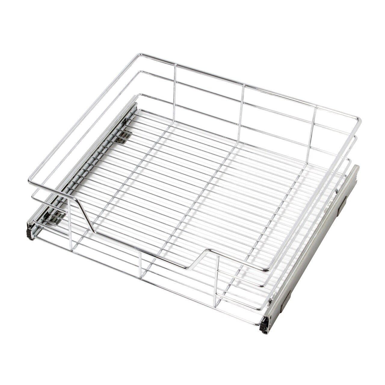 Smart Design Pull Out Cabinet Shelf - Extra Large Tall - 20 Inch x 18-35 - Chrome